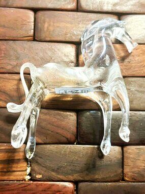 Vintage Lauscha Handblown Glass Horse Figurine – German Art Glass